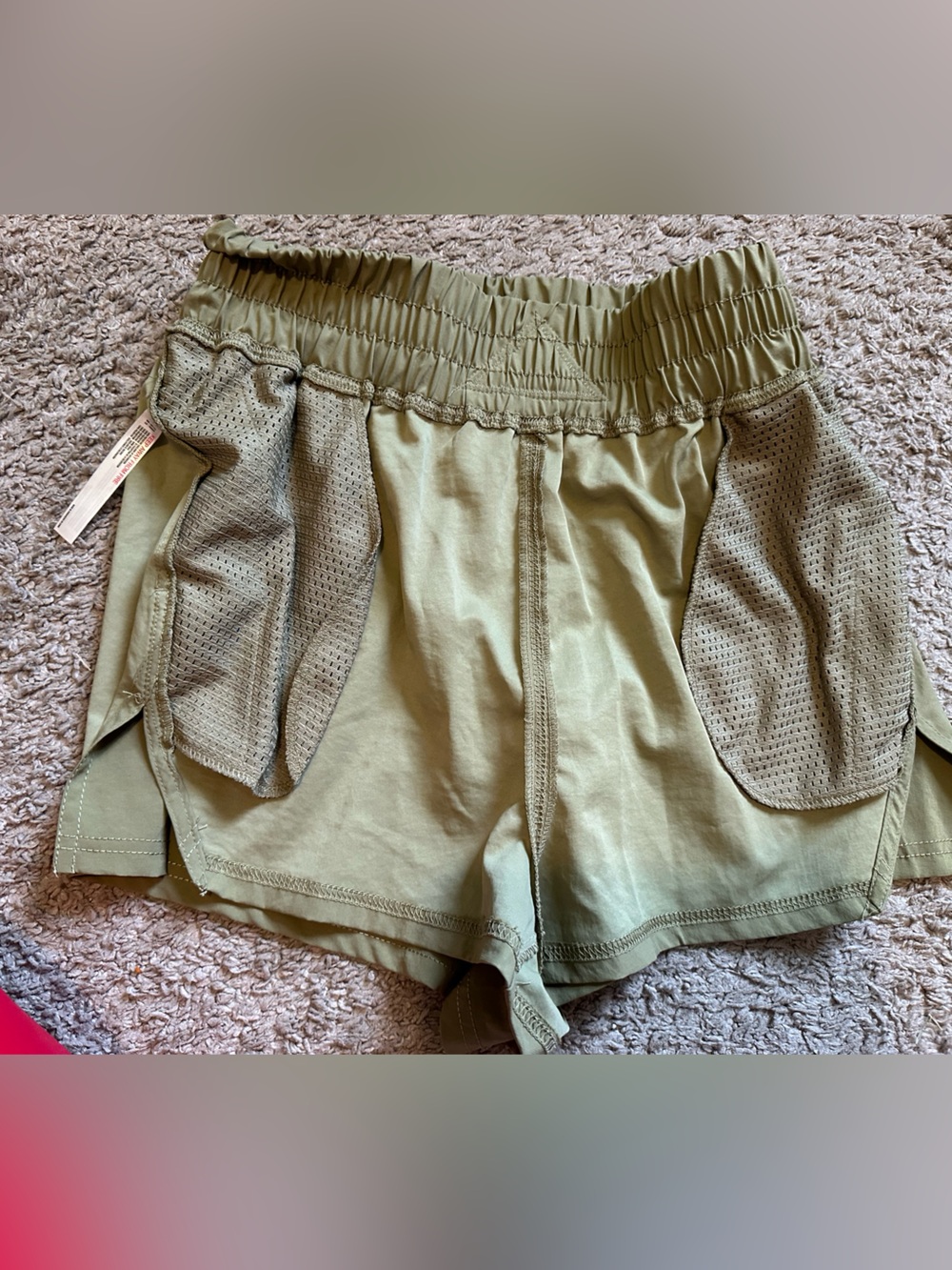 Free People Olive Green Athletic Shorts - Picture 3 of 4